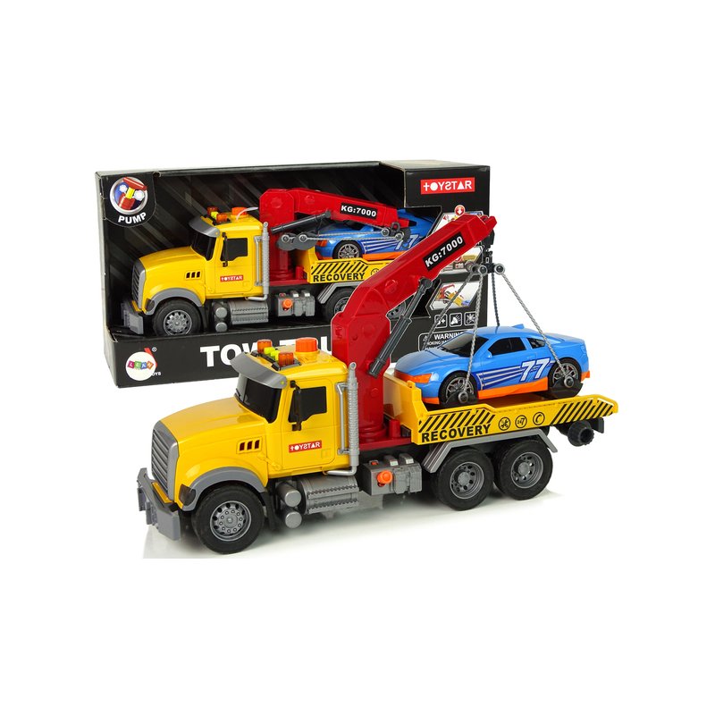 LEAN  Samochód Laweta Pomoc Drogowa Dźwig LEAN TOYS - 1