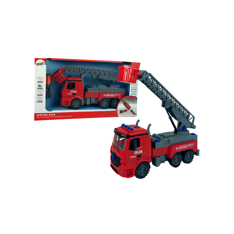 LEAN Straż Pożarna Do Rozkręcania Czerwona LEAN TOYS - 1