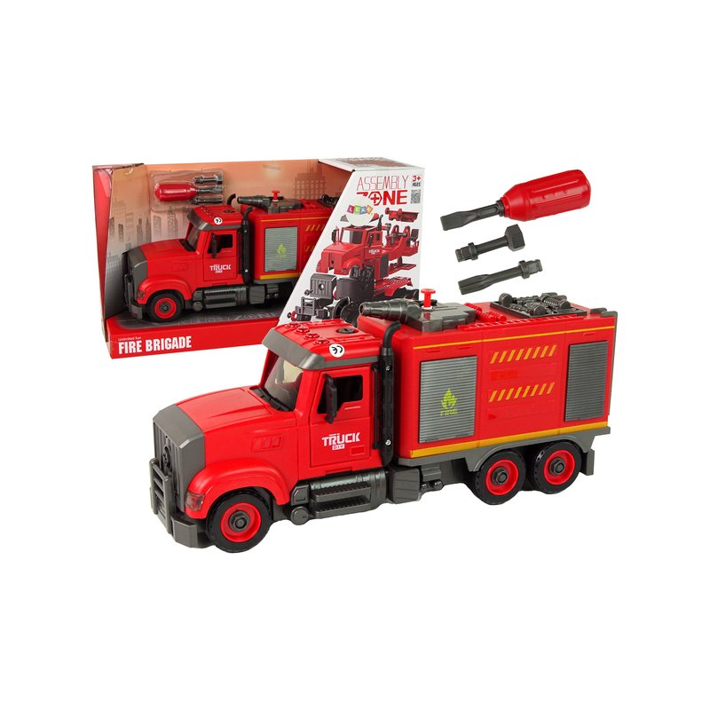 LEAN Wóz Strażacki do Rozkręcania i Skręcania LEAN TOYS - 1
