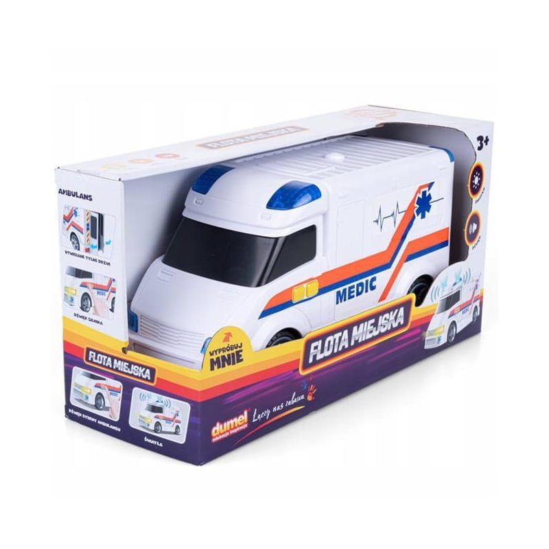 Dumel Zabawkowa Flota miejska - ambulans ht 66981 Dumel - 1
