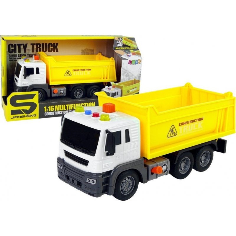 LEAN Pojazd Budowlany Wywrotka 1:16 Żółta LEAN TOYS - 2