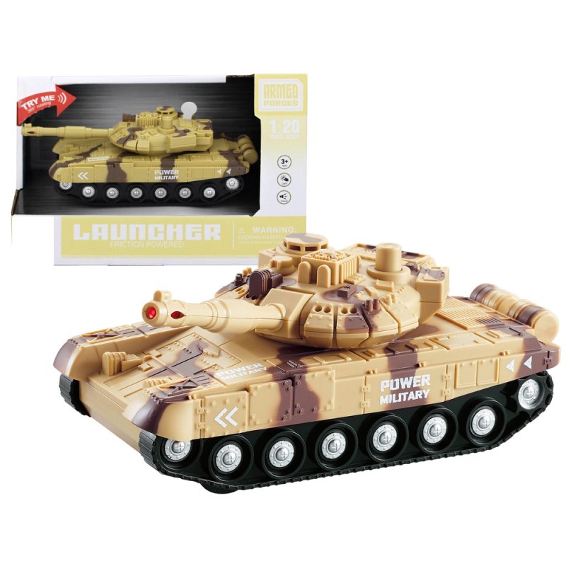 LEAN Czołg Wojskowy Wojsko 1:20 Brązowy Moro LEAN TOYS - 1