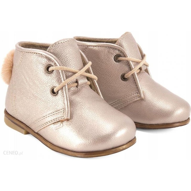 Emel buty trzewiki złote z pomponem ocieplane E2195E-K8 Emel - 1