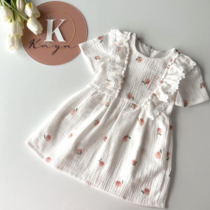 Kaya Sukienka bawełniana jabłka KAYA - 1