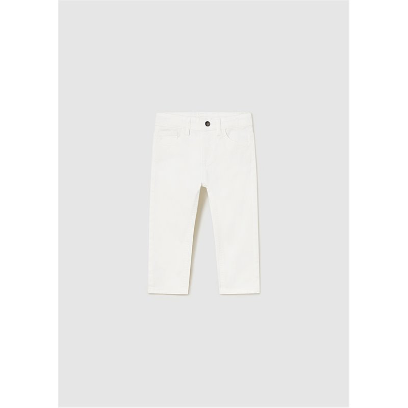 Mayoral Długie spodnie slim fit białe 506 col.53