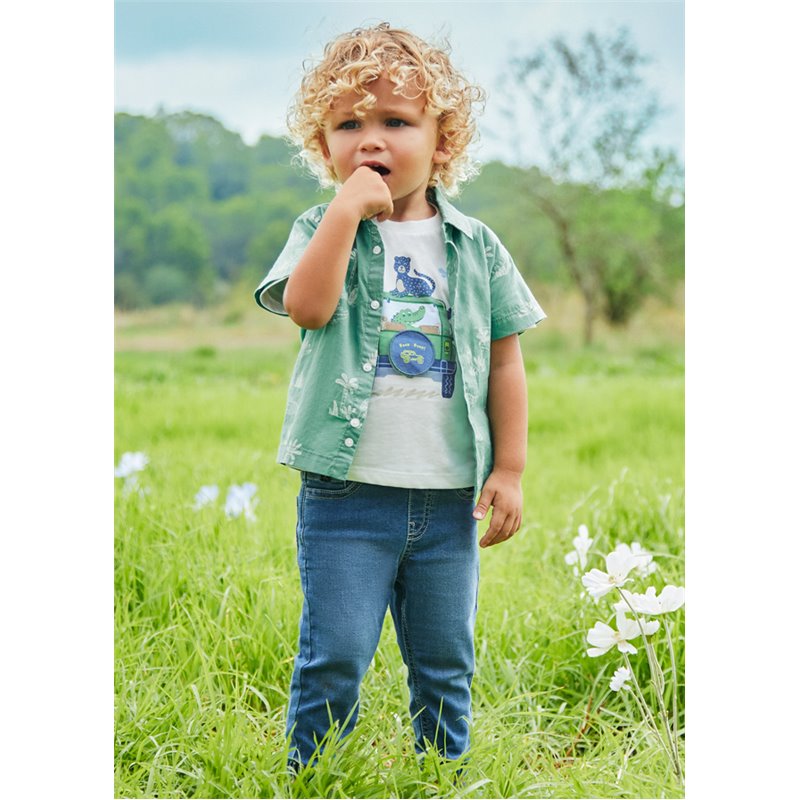 Długie spodnie jeans ze ściągaczem  1548 col. 91