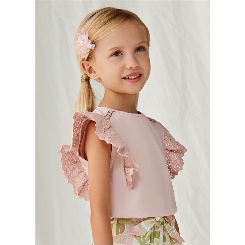 Mayoral Koszulka bez rękawów z koronką Crudo 3082 col.26