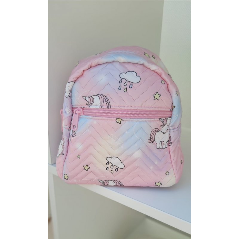 Plecak dla dziewczynki mały pastelowy unicorn pikowany  - 1