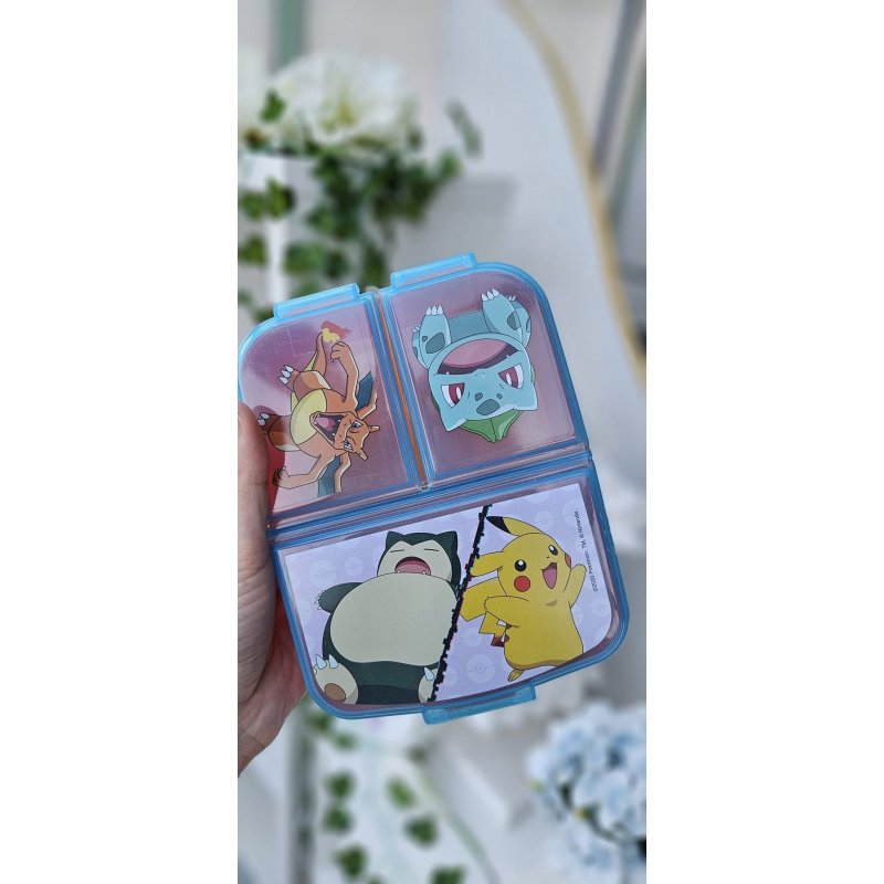 Śniadaniówka lunchbox trzykomorowa Pokemon  - 1