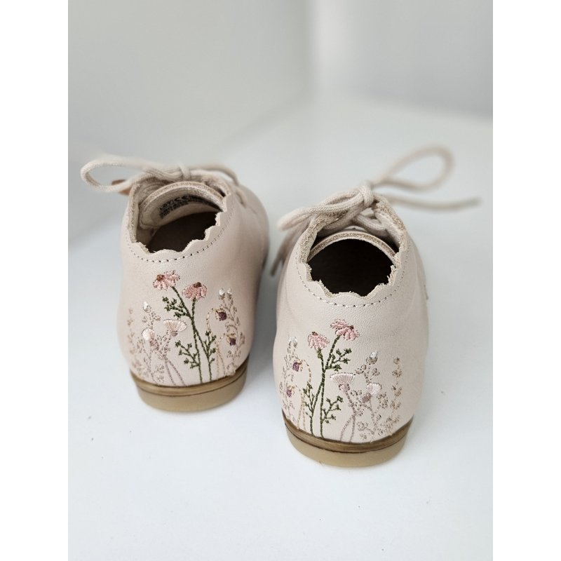 Emel Trzewiki beżowe z kwiatowym haftem Florence ES 1440D-8 Emel - 1