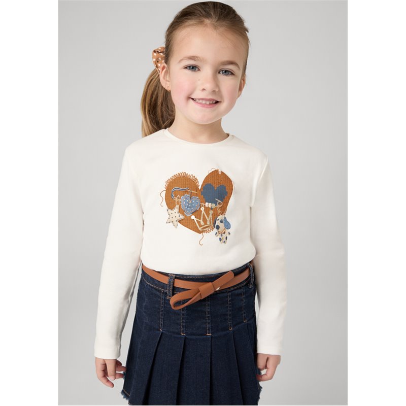 Mayoral Koszulka śmietankowa z gumką do włosów d/r 4069 col. 84 Mayoral - 1