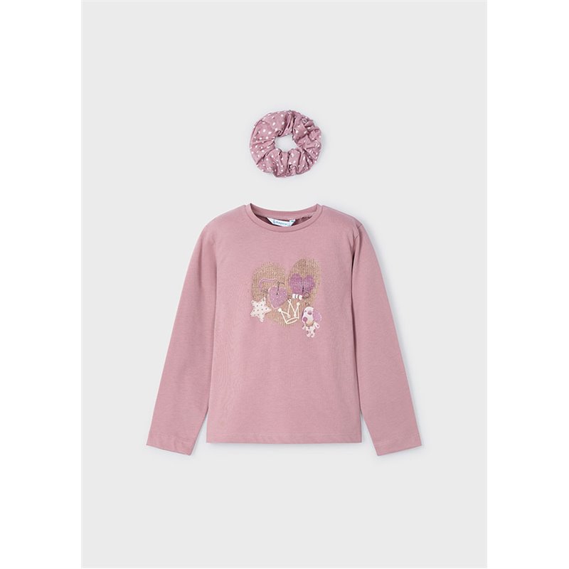 Mayoral Koszulka brudny róż gumką do włosów d/r 4069 col. 86 Mayoral - 1