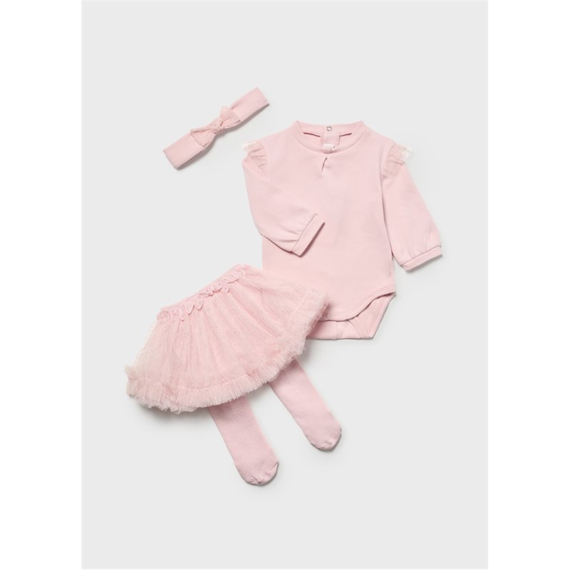 Mayoral Komplet 3-częściowy z tiulowa spódniczką różowy 2814 col. 30 Mayoral - 1