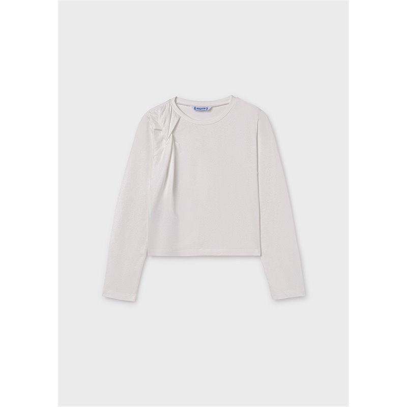 Mayoral Gładka koszulka z długim rękawem z ozdobnym węzłem 7007 col.68 Mayoral - 1