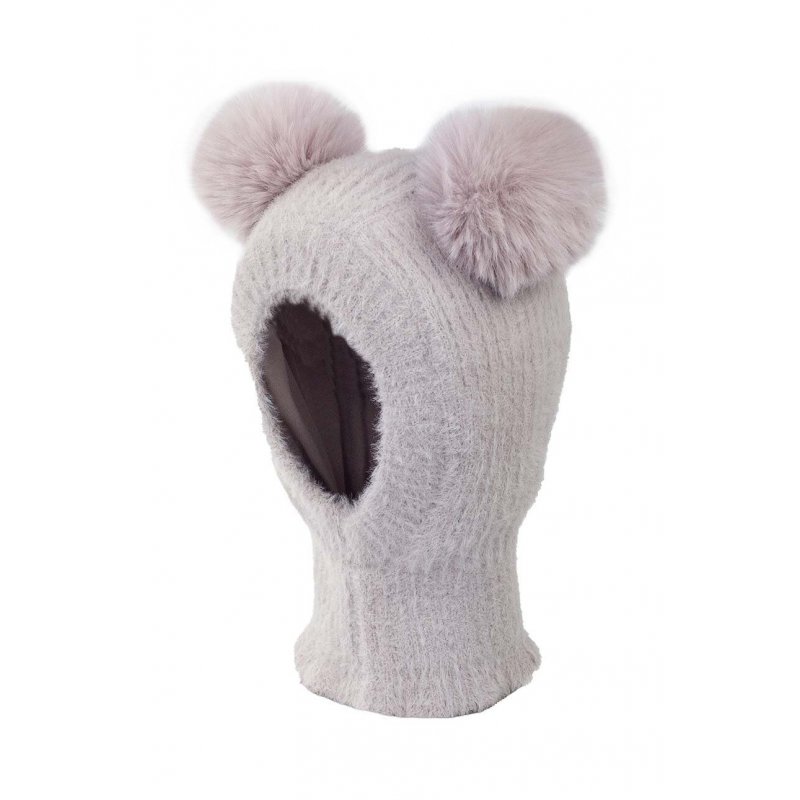 Jamiks Czapka kominiarka z pomponami brudny róż ARCADIO IIA Jamiks - 2