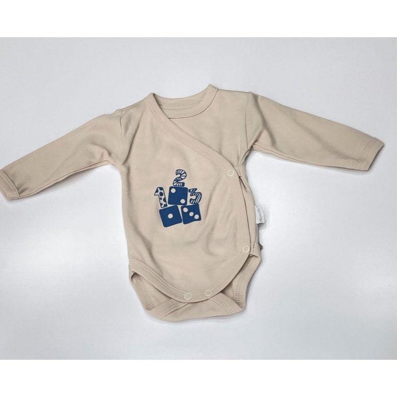 MAMATTI Body bawełniane beżowe długi rękaw BD6728 Mamatti - 1