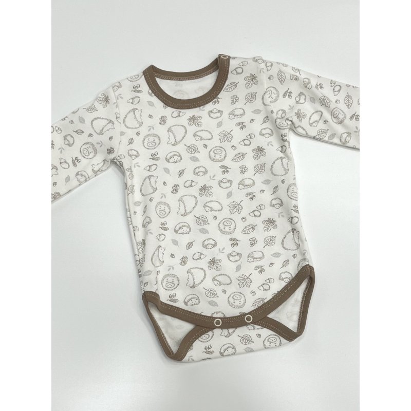 MAMATTI Body Białe w jesienne wzorki BD13926 Mamatti - 1
