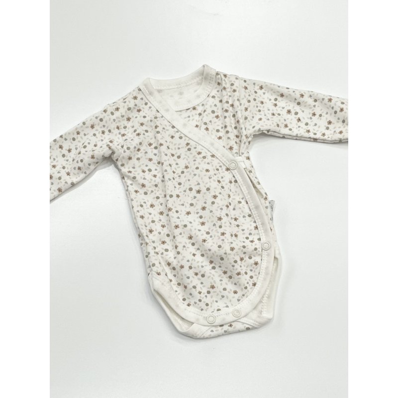 MAMATTI Body z długim rękawem w kwiatki BD12326 Mamatti - 1