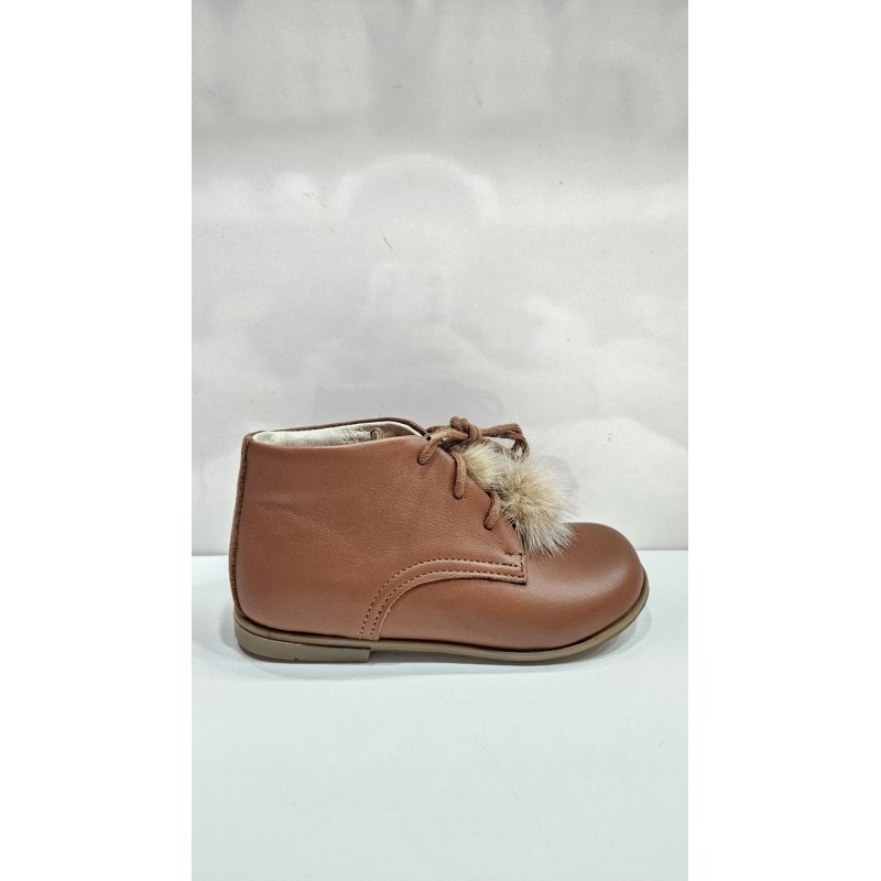 Emel buty trzewiki z pomponem brązowe ES 1426E-22 Emel - 1