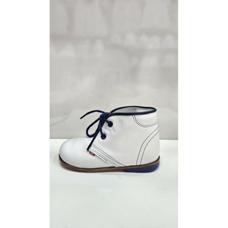 Emel buty trzewiki białe z granatową lamówką E2195-18 Emel - 1