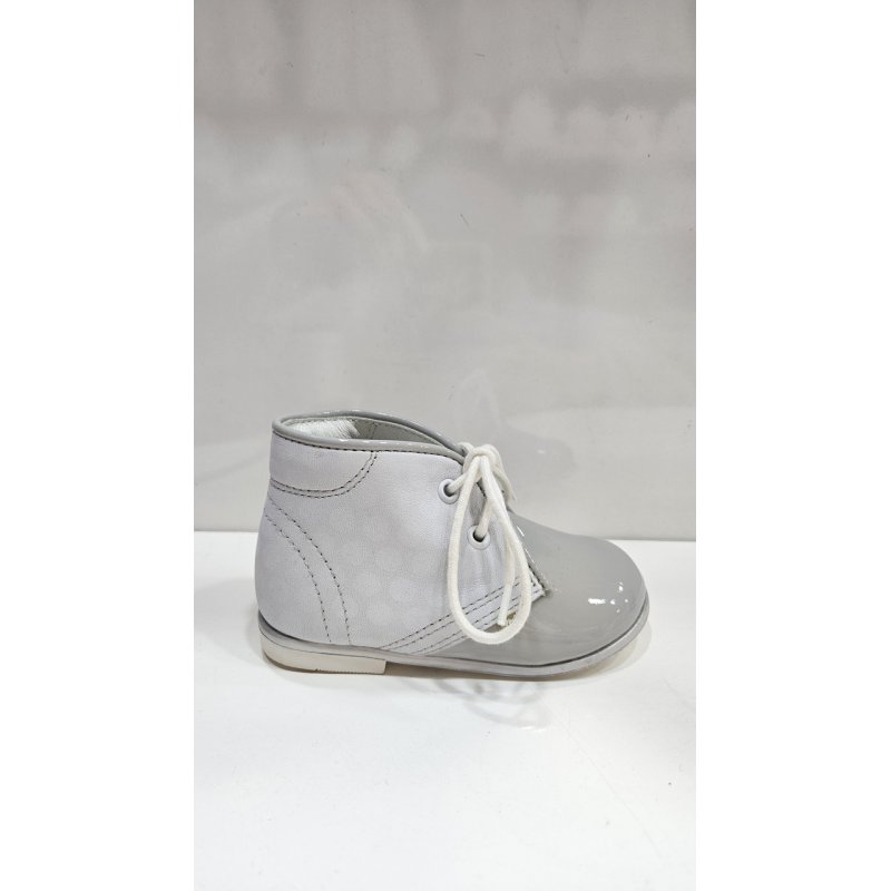 Emel buty trzewiki lakierowane jasno szare E2393B-2 Emel - 3