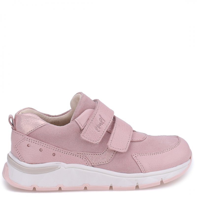 Emel buty trzewiki sneakersy dziewczęce różowe na rzepy Barcelona E 2797A Emel - 1