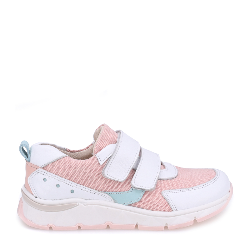 Emel Trzewiki sportowe sneakersy biało różowe na rzepy Barcelona E 2797-5 Emel - 1