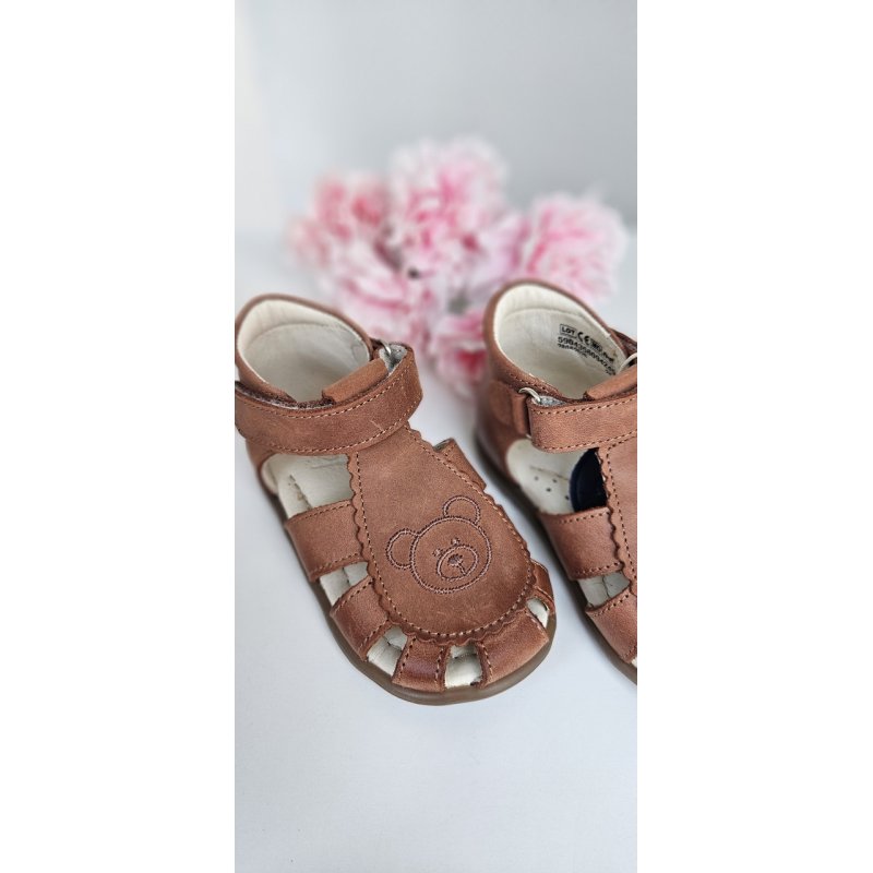 Emel Sandały brązowe z haftowanym misiem Texas ES 1670-27 Emel - 1