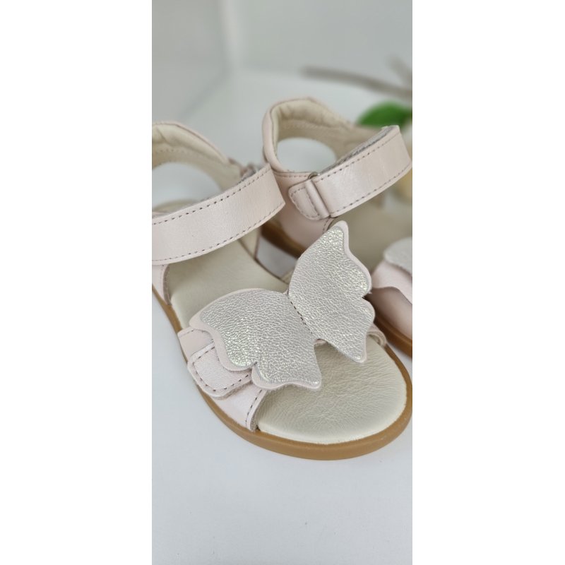 Emel Sandały beżowe z złotym motylkiem Nicea E 2765A Emel - 1