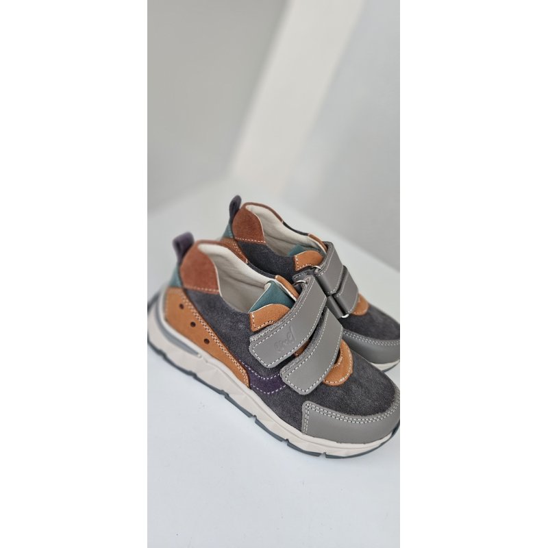 Emel Trzewiki sportowe sneakersy szare na rzepy Barcelona E 2797A-5 Emel - 1