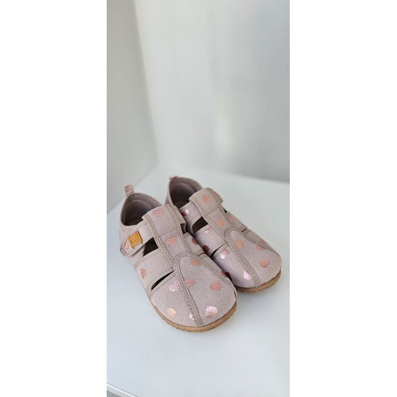 Emel obuwie tekstylne kapcie różowe w serca 101-9 Emel - 1