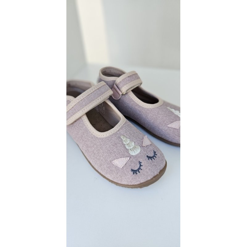 Emel obuwie tekstylne kapcie różowe z jednorożcem EK 4000C Emel - 1