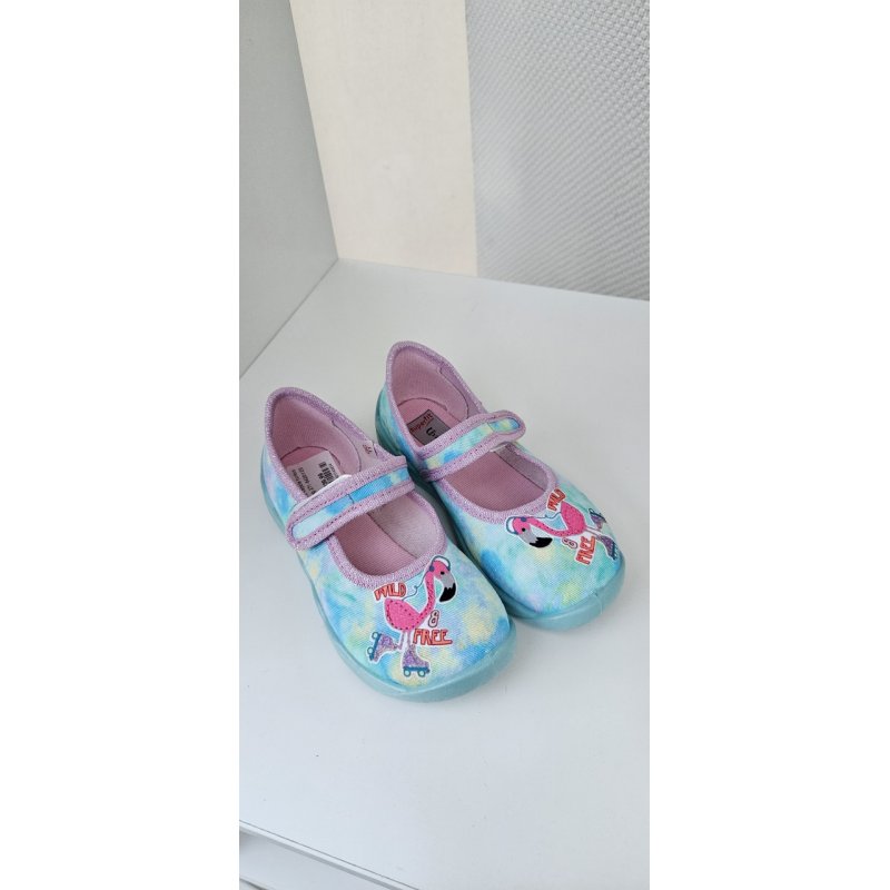 Superfit Obuwie tekstylne kapcie tęczowe z flamingiem SUPERFIT - 1