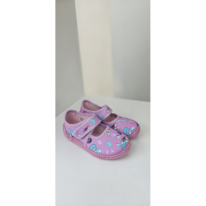 Superfit Obuwie tekstylne kapcie różowe w jednorożce syreny SUPERFIT - 1