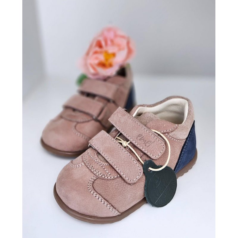 Emel Trzewiki Wimbledon beżowo granatowe ES 1405A-16 Emel - 1