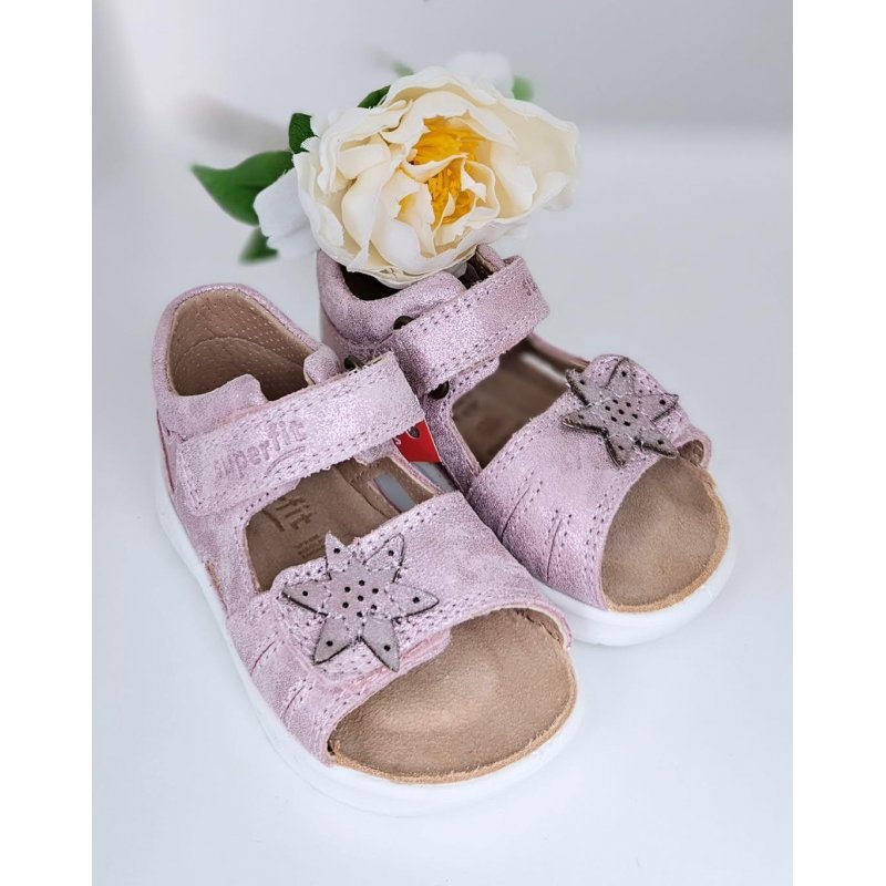 Superfit Sandały różowe z kwiatuszkiem 523-5500 SUPERFIT - 1