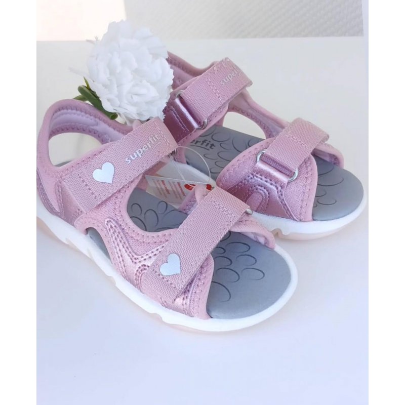 Superfit Sandały różowe z serduszkami 9544-5500 SUPERFIT - 2