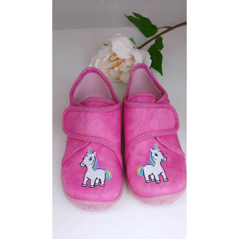 Superfit Obuwie tekstylne kapcie różowe z jednorożcem 9254-5550 SUPERFIT - 1