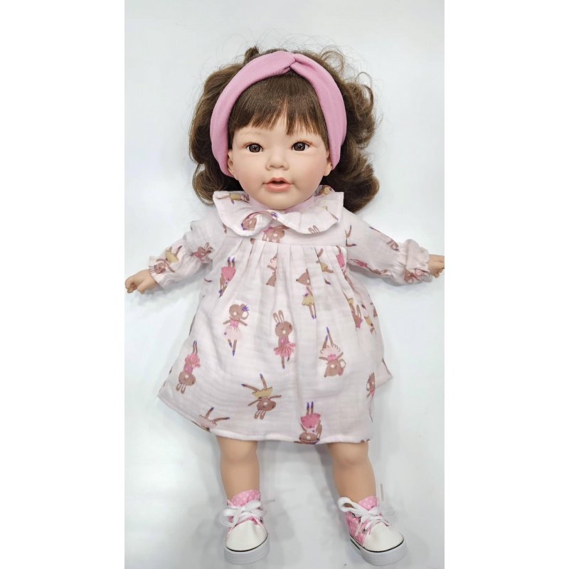 Nines d'Onil Lalka pachnąca różowej muślinowej sukience Chloe 6811 Nines D'Onil - 1