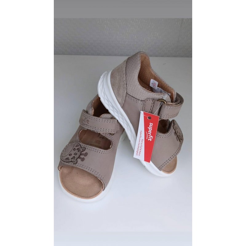 Superfit Sandałki beżowe z żyrafą 520-4000 SUPERFIT - 1