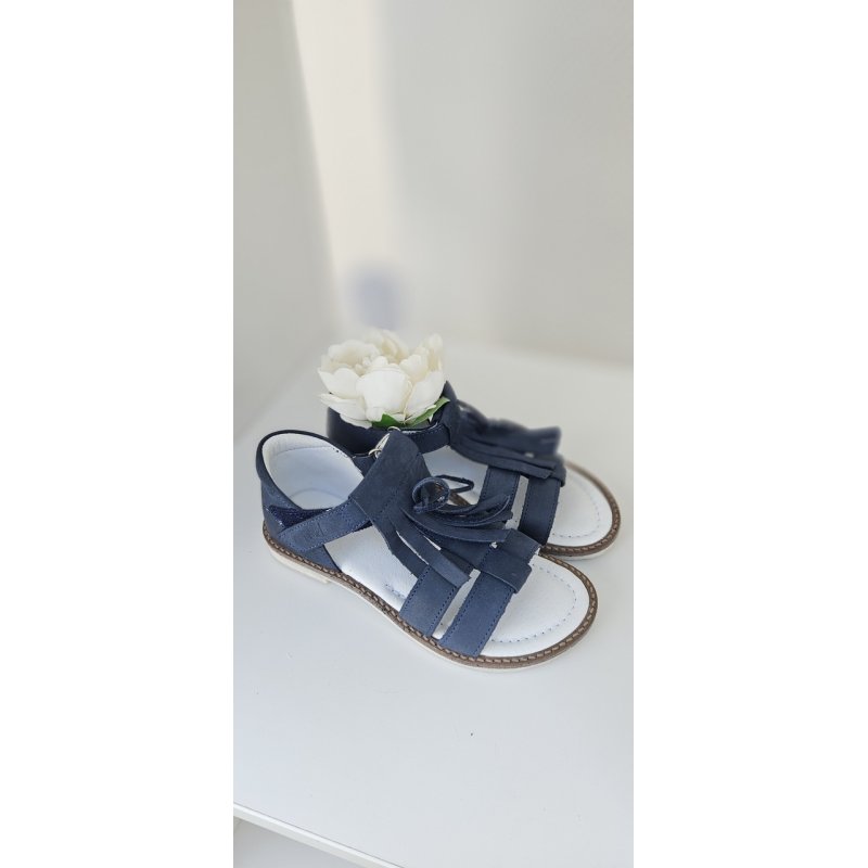 Emel buty sandały granatowe z frędzlami E2618-2 Emel - 1