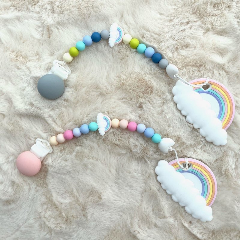 CHMURKOWE LOVE Zawieszko-gryzak z zapięciem silikonowym Sweet Dreams Powder Pink Chmurkowe love - 1