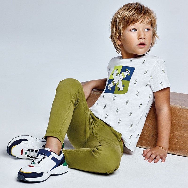 Mayoral Długie zielone spodnie dla chłopca 3569 col.6 Mayoral - 1