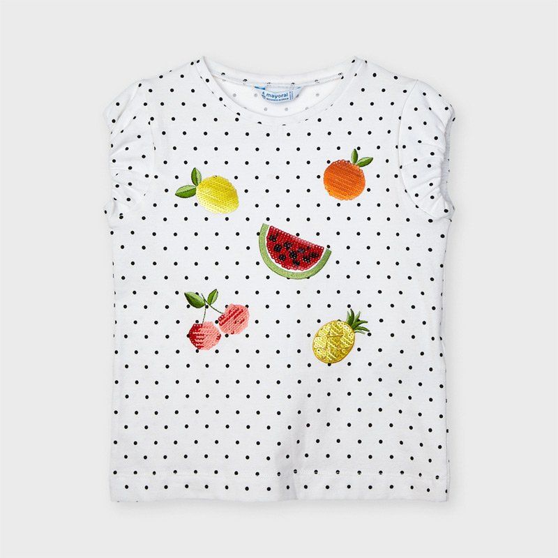 Mayoral Koszulka Ecofriends owoce i groszki dla dziewczynki 3005 col.48 Mayoral - 1